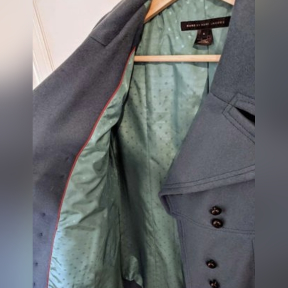 Marc Jacobs teal coat L - Picture 4 of 4
